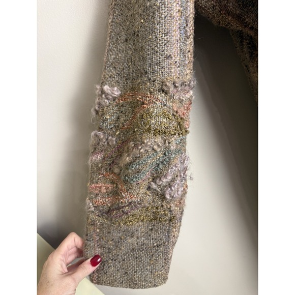 Vintage Marcia Phillips Weavings Coat Textured Wearable Art Artsy Boho - Picture 4 of 16